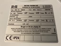 Metro Varmtvandsbeholder 140 Liter