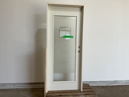 Indvendig Dør m. Glas - Ikke Matteret