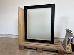 Sort Velfac m. matteret glas