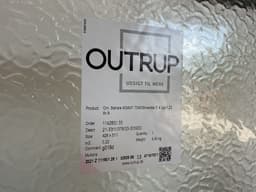 Outrup Dannebrogsvindue - Frostet Glas