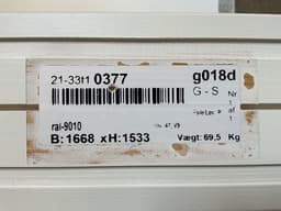Outrup Dannebrogsvindue - Frostet Glas